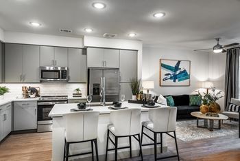 the heights on capitol hill apartments kitchen and living room